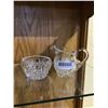 Image 1 : Pinwheel Crystal Cream and Sugar Service Set