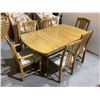 Image 6 : Solid Oak 13 piece dinning Room Set includes Wooden & Buffet Hutch,  Wooden Dining Table, 4 leafs an