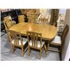 Image 7 : Solid Oak 13 piece dinning Room Set includes Wooden & Buffet Hutch,  Wooden Dining Table, 4 leafs an