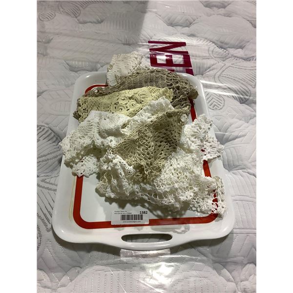 Lot of 8 handmade Doilies assorted sizes