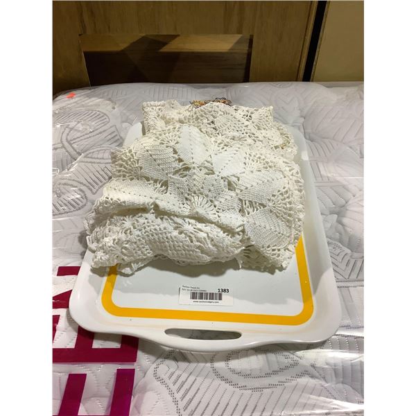 Lot of 8 handmade Doilies assorted sizes