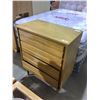 Image 1 : Maple Wooden 4-Drawer Dresser (17in x 30in x 38 1/2in) (scratch on side)