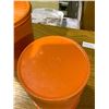 Image 2 : Set of 3 Orange Vintage Tupperware Nesting Canisters