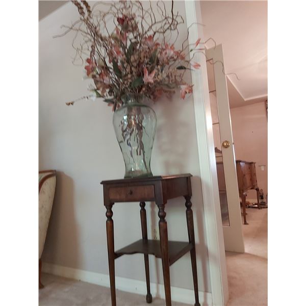 Antique table & flowers A