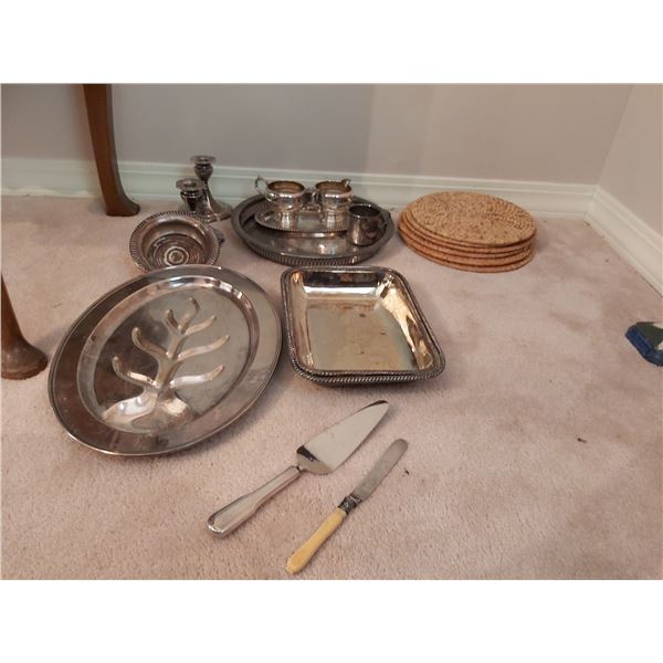 Silver plated serving pieces A