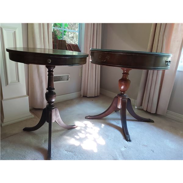 Two round side tables B