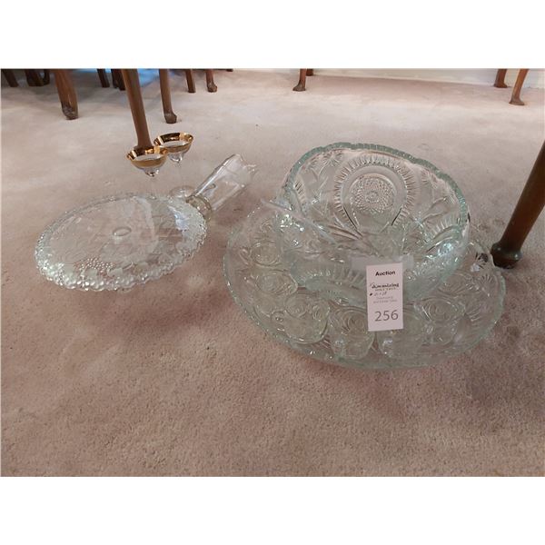 Cut Glass Punchbowl Set Cat A
