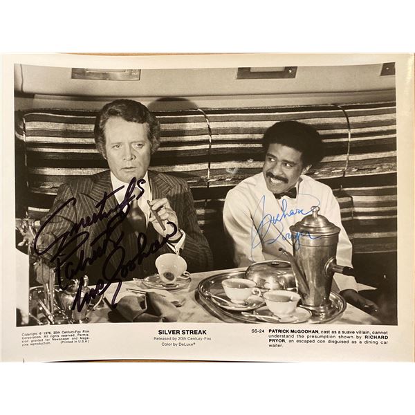 Silver Streak Richard Pryor and Patrick McGoohan signed movie photo