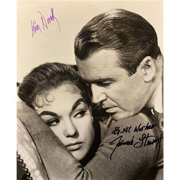 Vertigo James Stewart and Kim Novak signed movie photo
