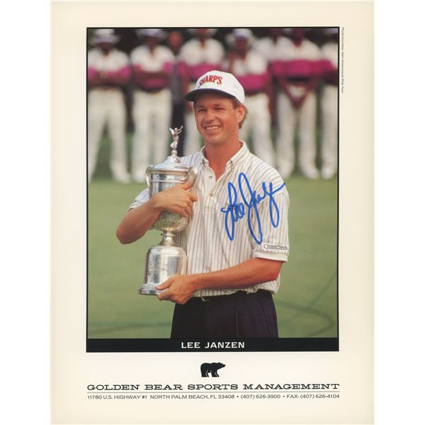 Lee Janzen signed PGA award photo