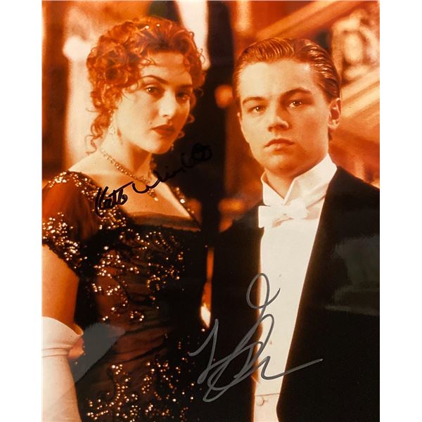 Titanic Leonardo DiCaprio and Kate Winslet signed movie photo
