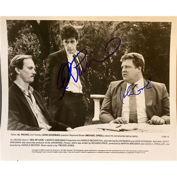 Sea of Love Al Pacino and John Goodman signed movie photo