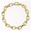 Image 2 : NEW Italian 14K Yellow Gold 8" Fancy Large Polished Cable Link Chain Bracelet