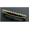 Image 4 : 14k Yellow Gold Persian Turquoise Open Marquise Brooch Pin