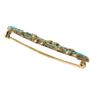 Image 5 : 14k Yellow Gold Persian Turquoise Open Marquise Brooch Pin