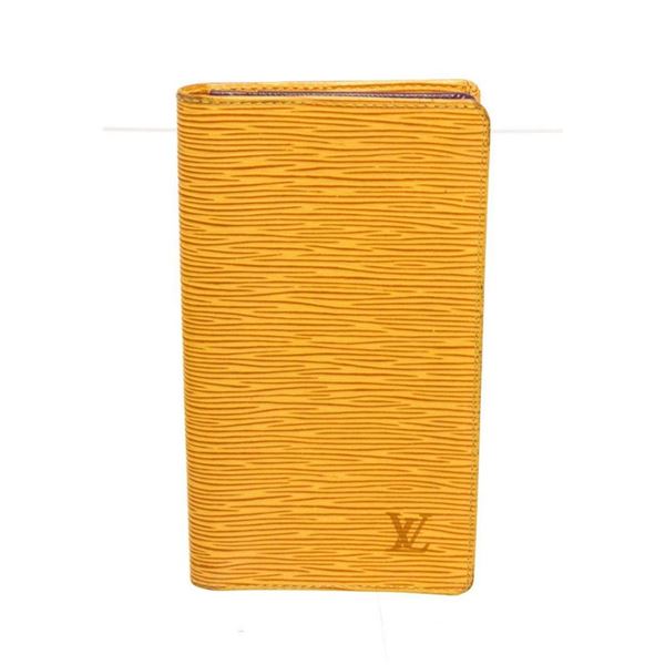 Louis Vuitton Yellow Leather Long Card Wallet