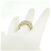 Image 6 : 14kt Yellow Gold 1.48 ctw Bar Set Round Diamond Wide Band Ring