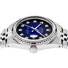 Image 2 : Rolex Mens SS Blue Vignette Diamond & Ruby Channel Set Diamond Datejust