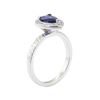 Image 4 : 1.16 ctw Sapphire and Diamond Ring - Platinum