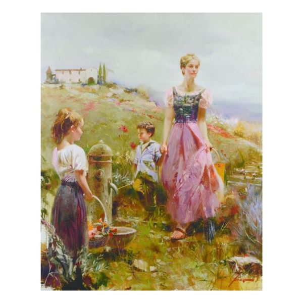 Pino (1939-2010) "The Fountain Of Life" Limited Edition Giclee on Canvas