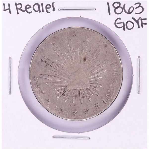 1863 GoYF Mexico 4 Reales Silver Coin