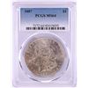 Image 1 : 1887 $1 Morgan Silver Dollar Coin PCGS MS64
