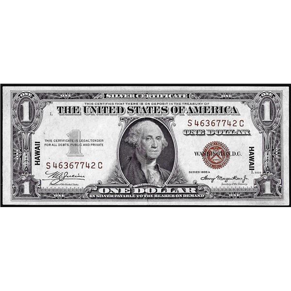 1935A $1 Hawaii Silver Certificate WWII Emergency Note