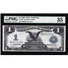 Image 1 : 1899 $1 Black Eagle Silver Certificate Note Fr.236 PMG Choice Very Fine 35