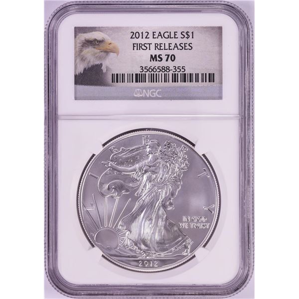 2012 $1 American Silver Eagle Coin NGC MS70 First Releases