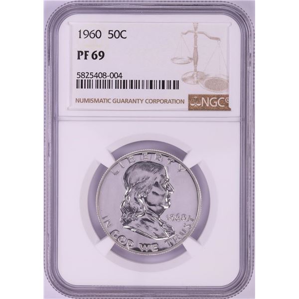 1960 Proof Franklin Half Dollar Coin NGC PF69