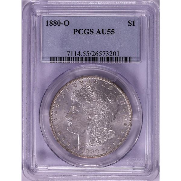 1880-O $1 Morgan Silver Dollar Coin PCGS AU55