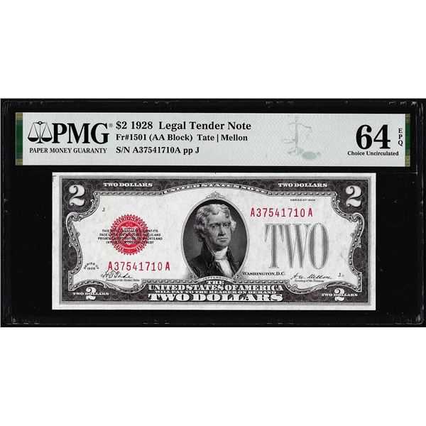 1928 $2 Legal Tender Note Fr.1501 PMG Choice Uncirculated 64EPQ
