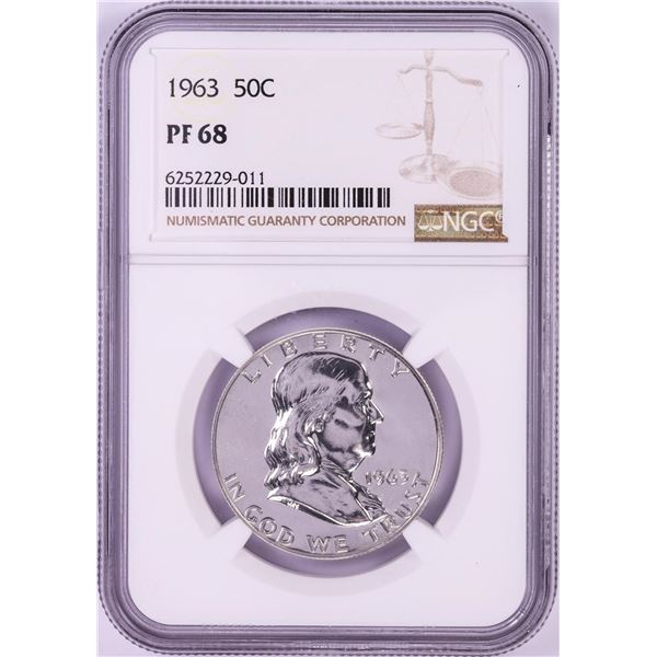 1963 Proof Franklin Half Dollar Coin NGC PF68