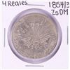 Image 1 : 1854/3 ZsOM Mexico 4 Reales Silver Coin