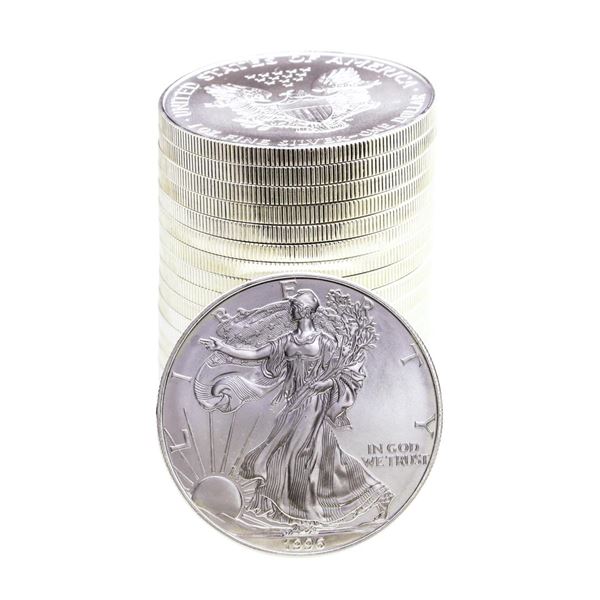 Roll of (20) Brilliant Uncirculated 1996 $1 American Silver Eagle Coins