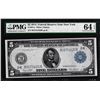 Image 1 : 1914 $5 Federal Reserve Note New York Fr.851 PMG Choice Uncirculated 64EPQ