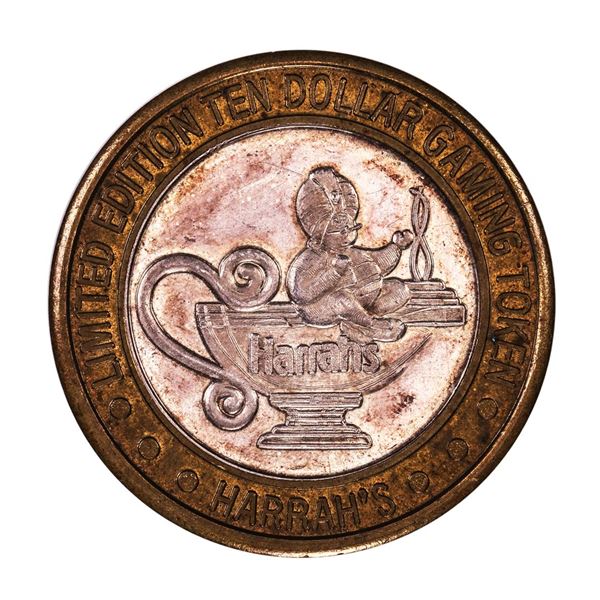 .999 Silver Harrah's Casino Reno Nevada $10 Casino Limited Edition Gaming Token