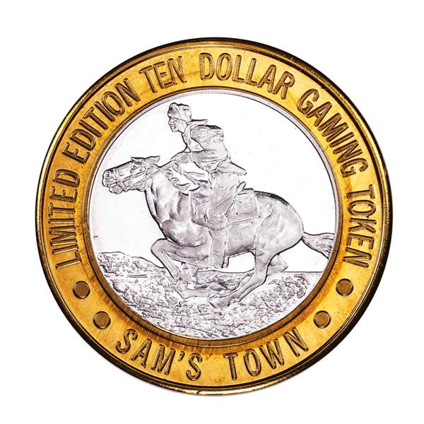 .999 Silver Sam Boyd's Sam's Town Las Vegas $10 Casino Gaming Token Limited Edition
