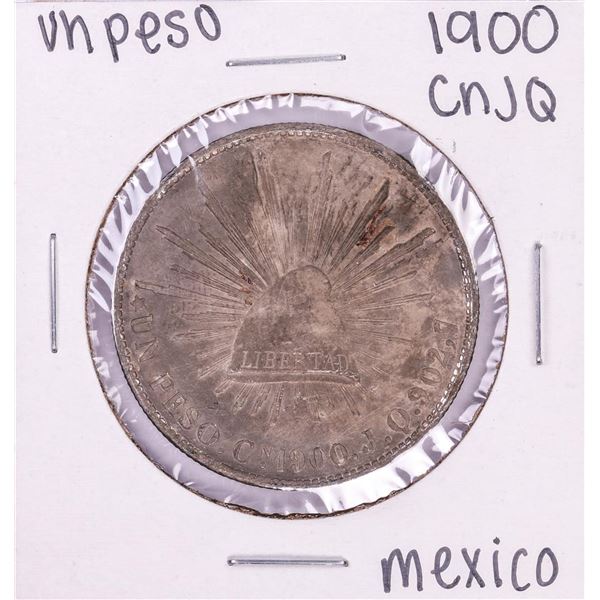 1900 Cn JQ Mexico Un Peso Silver Coin