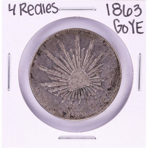 1863 GoYE Mexico 4 Reales Silver Coin