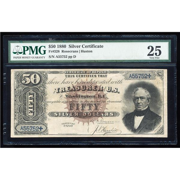 1880 $50 Silver Certificate Note Fr.328 PMG Very Fine 25
