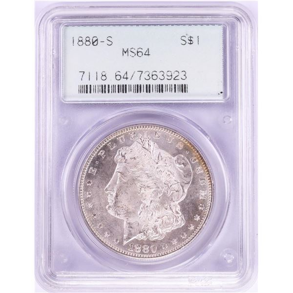 1880-S $1 Morgan Silver Dollar Coin PCGS MS64 Old Green Holder