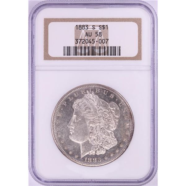 1883-S $1 Morgan Silver Dollar Coin NGC AU58