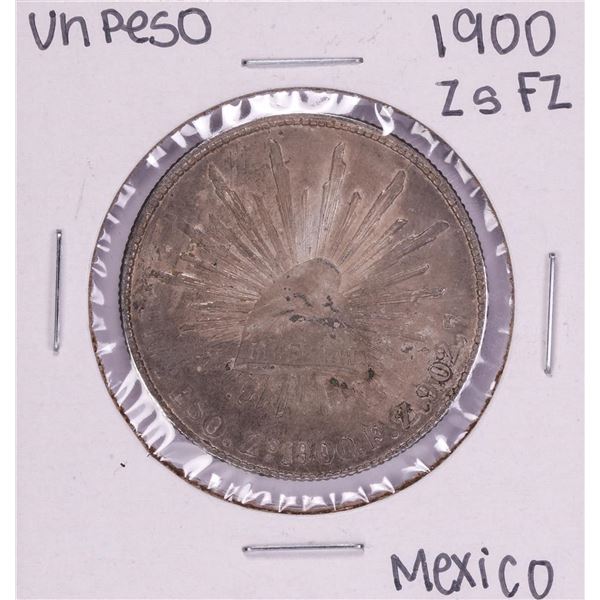 1900 Zs FZ Mexico Un Peso Silver Coin