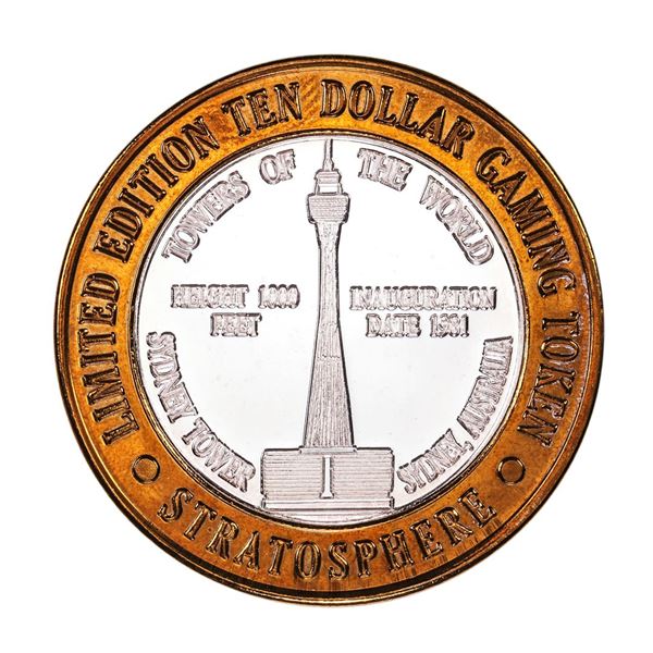 .999 Silver Stratosphere Las Vegas, NV $10 Casino Limited Edition Gaming Token