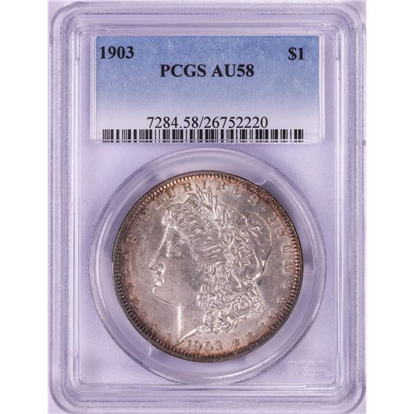 1903 $1 Morgan Silver Dollar Coin PCGS AU58