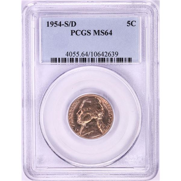 1954-S/D Jefferson Nickel Coin PCGS MS64