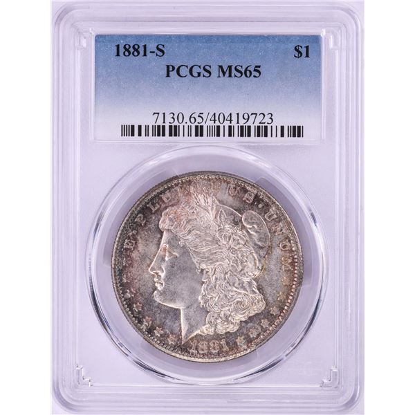1881-S $1 Morgan Silver Dollar Coin PCGS MS65