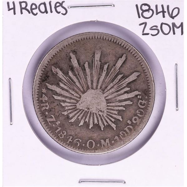 1846 ZsOM Mexico 4 Reales Silver Coin