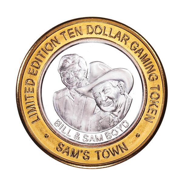 .999 Silver Sam's Town Las Vegas $10 Limited Edition Casino Gaming Token